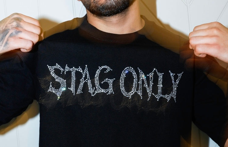 Stag Only Rhinestone (Oversized T-Shirt)