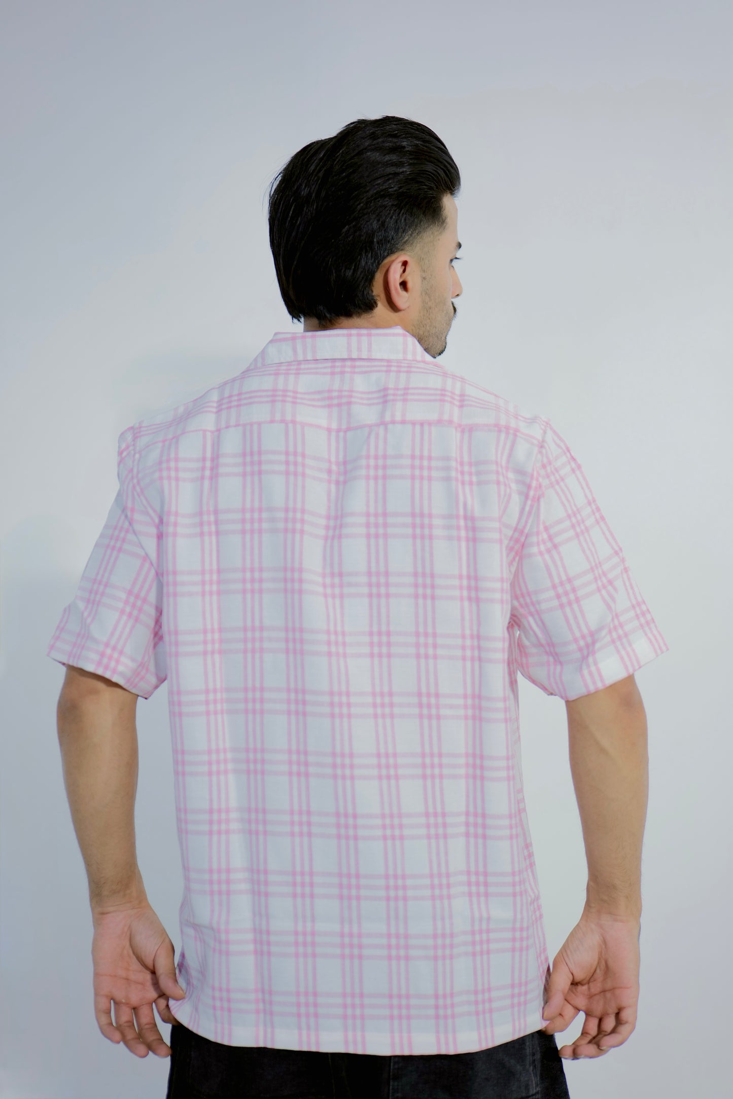 Pink Check Oversized Shirt